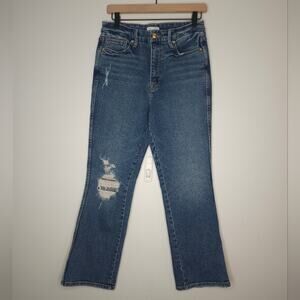 Good American Curve Straight Distressed Denim jeans
